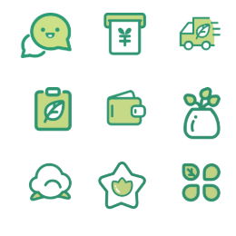 Greenery E - commerce  Icons Set