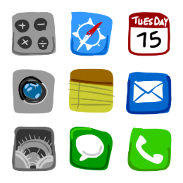 Hand Draw iPhone Icons Set