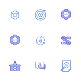 Healthcare Assistant  Icons Set