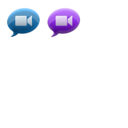 iChat Blue and Purple Icons Set