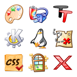 Kde for Kids Applications Icons Set