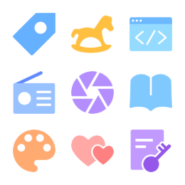 Literature & Social App  Icons Set