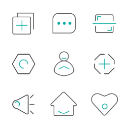 Longer Duotone Linear  Icons Set