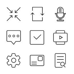 Minimalist Line Icons for Apps Icons Set