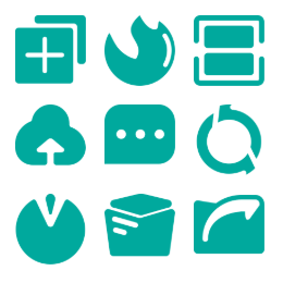 Monochrome Green UI  Icons Set