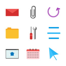 Multicolor Interface Icon Set Icons Set