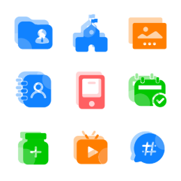 Multicolor Mini - Program  Icons Set