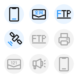 Multimedia Communication  Icons Set