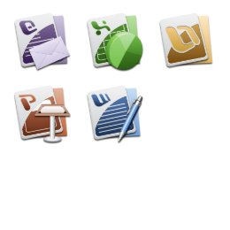 Office Tablets Icons Set