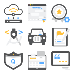 PS Cloud Business Modules Icons Set