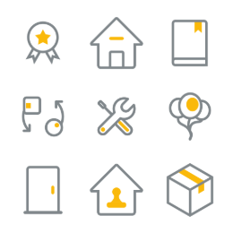 Residential Service  Icons Set