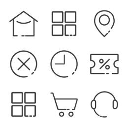 Shopping Website  Icons Set