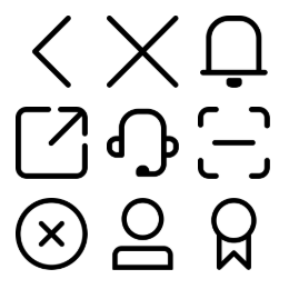 Simple Linear Business Icons Set Icons Set