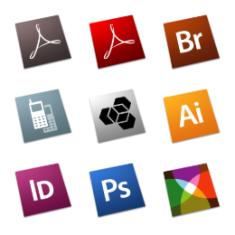 Slanted Creative Suite 3 Icons Set