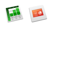 Slanted Office Icons Set