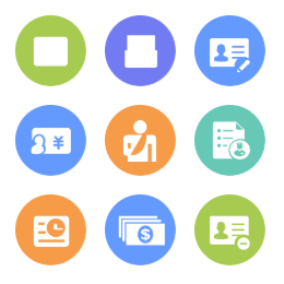 Social Insurance Service  Icons Set