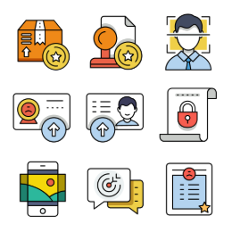 Supply Chain Mobile Official  Icons Set