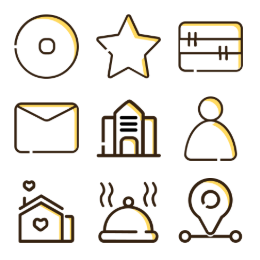 Travel App Navigation  Icons Set