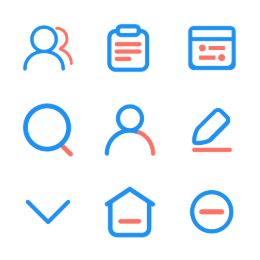 Website Backend CRM  Icons Set