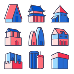 Architectural Icons Set Icons Set