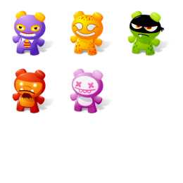 Art Toys 2 Icons Set