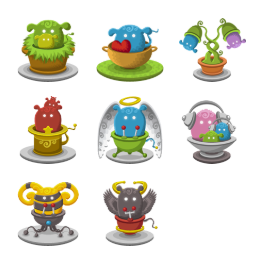 Basket Monsters 2 Icons Set