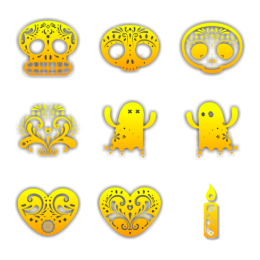 Dia de Muertos Icons Set