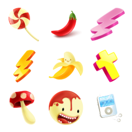 Rave for every day Icons Set