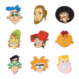 Avatar Boy Icons Set