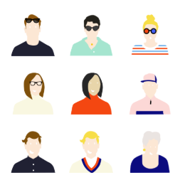 Character Avatars Icons Set