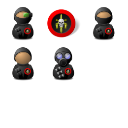 Elite Soldiers Icons Set