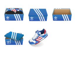 Adidas shoes Icons Set