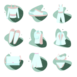 Fashion Apparel  Icons Set