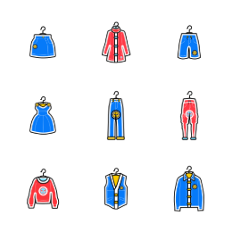 Fashion Apparel Icons Set Icons Set