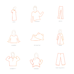 Fashion Apparel Icons - Spring Collection Icons Set