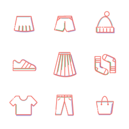 HSTYLE Spring Clothing  Icons Set