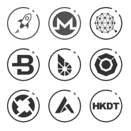 Blockchain Digital Assets Icons Set