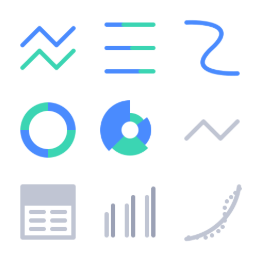 Business Intelligence Chart  Icons Set
