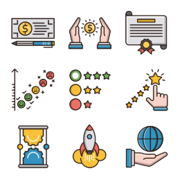 Commercial & Financial  Icons Set