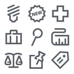 Commercial Linear Symbols Icons Set