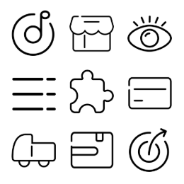 Common E - commerce Line  Icons Set