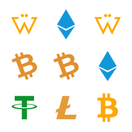 Cryptocurrency Symbols Icons Set