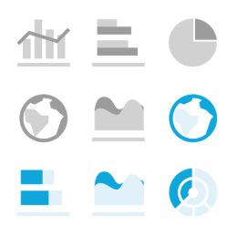 Dashboard Chart Styles Icons Set