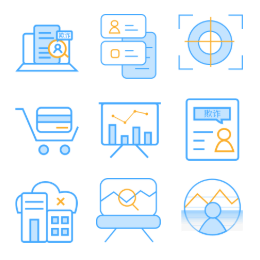 Data Risk Control  Icons Set