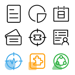 Financial Risk Management  Icons Set