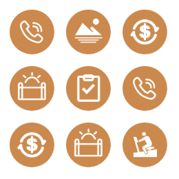 Hotel Amenity  Icons Set