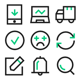 Linear Flat Utility  Icons Set