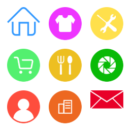 Multicolor Lifestyle  Icons Set