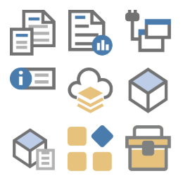 Multicolor Project  Icons Set
