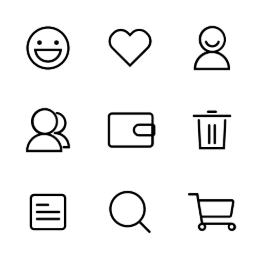 Outline UI  Icons Set